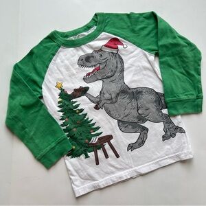 Carter’s Long-sleeved Dinosaur Christmas Kids Shirt Size 4T